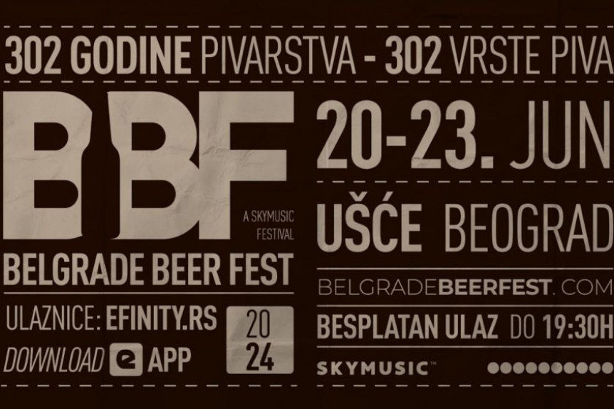 Večeras počinje Belgrade Beer Fest, start zakazan za 19.30 časova nastupom Jarbola
