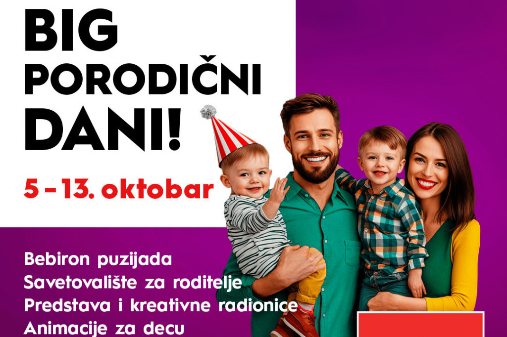 BIG porodični dani u BIG Novi Sad šoping centru